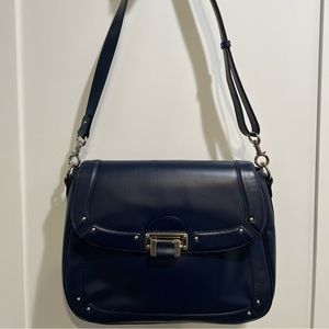 Banana Republic ~ Navy Blue Shoulder Purse with many compartments. Adjustable